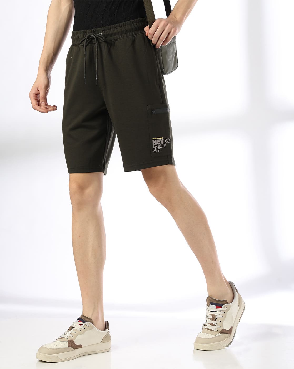 Buy Olive Green Shorts & 3/4ths for Men by Teamspirit Online