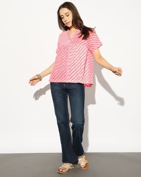 svrnaa by azorte Leheriya Printed Relaxed Fit Top-picture-53