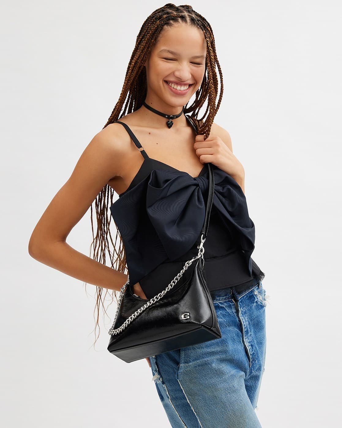 Buy Coach Juliet Small Shoulder Bag 25 | Black Color Women | AJIO LUXE