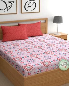CG Homes 200 TC Cotton Double Printed Flat Bedsheet-image-23