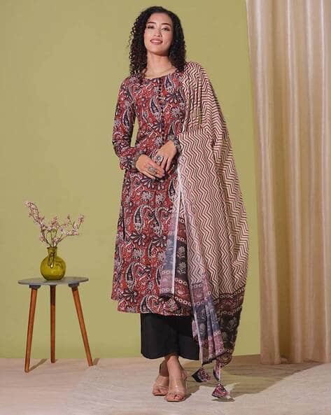 SVARAA Women Floral Print A-Line Kurta Set