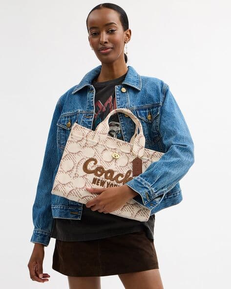 Buy Coach Signature Canvas Cargo Tote Bag | Beige Color