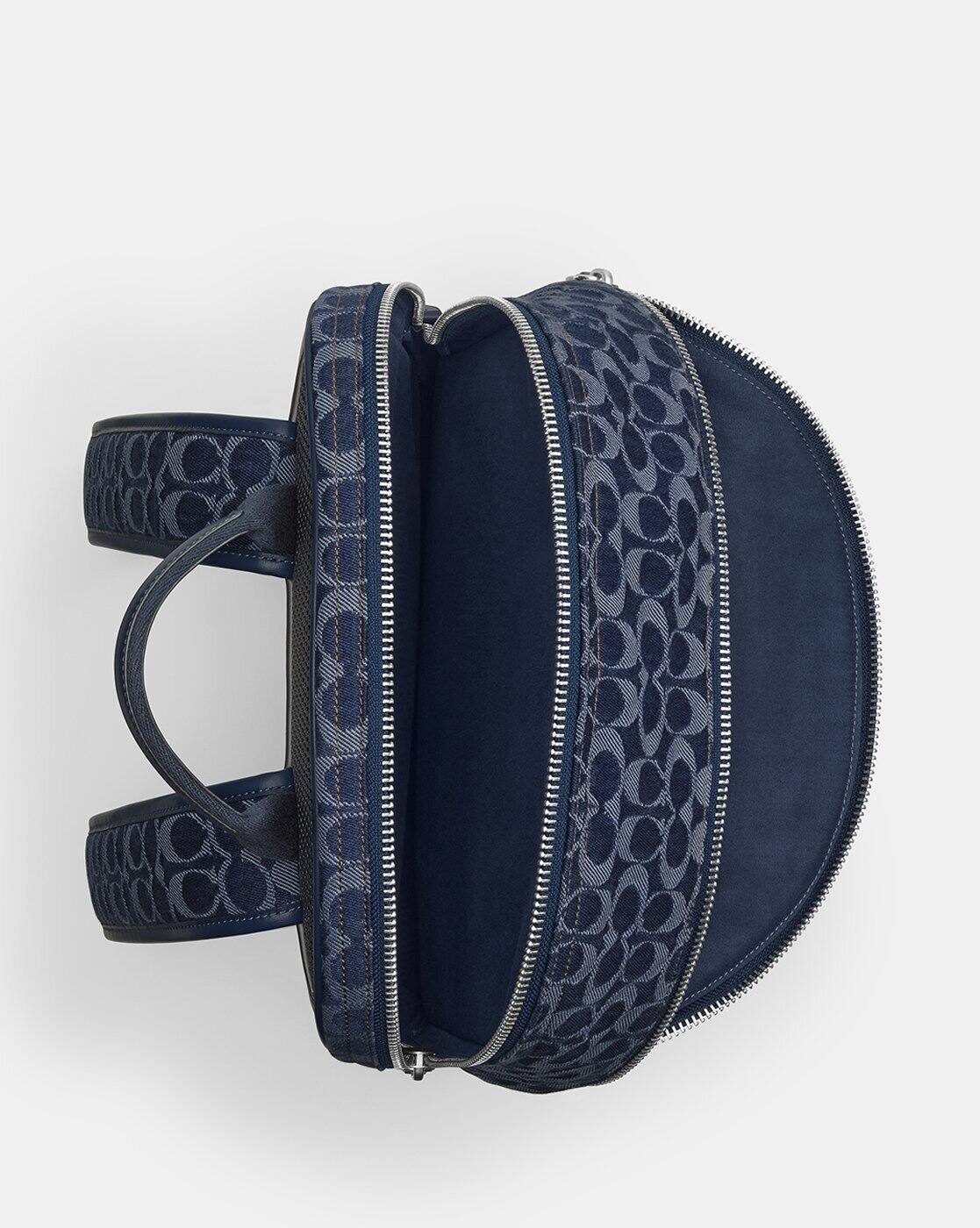 Buy Coach Signature Denim Charter Backpack | Blue Color Men | AJIO