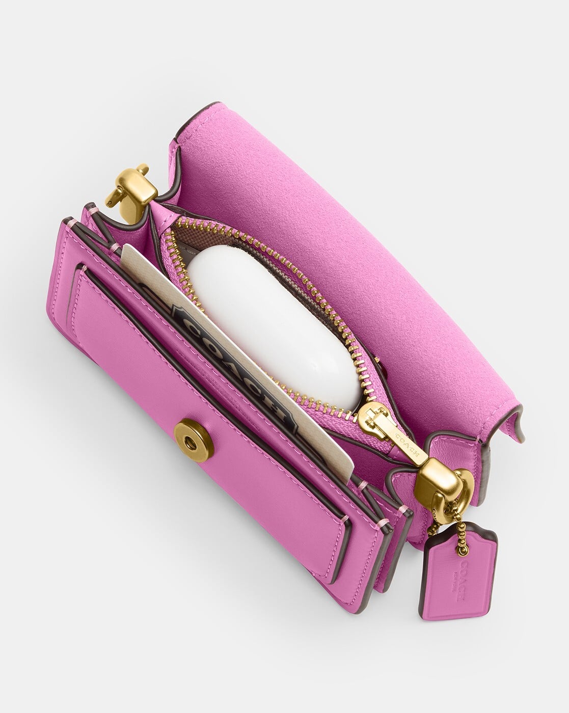 Coach Mini Coach Bag With Pink Strap Small Tabby Bag 12