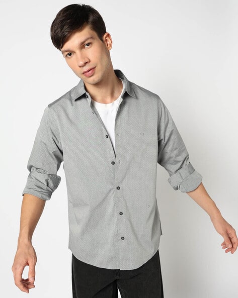 Buy Grey Shirts for Men by ARMANI EXCHANGE Online - Main Image