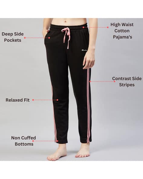 BLINKIN Women Striped Fitted Track Pants with Insert Pockets