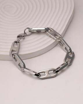 french accent Men Silver-Plated Round Shaped Bracelet-picture-33