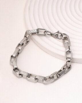 french accent Men Silver-Plated Round Shaped Bracelet-picture-43