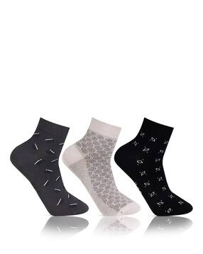 bonjour Pack of 3 Men Ankle-Length Socks-picture-40