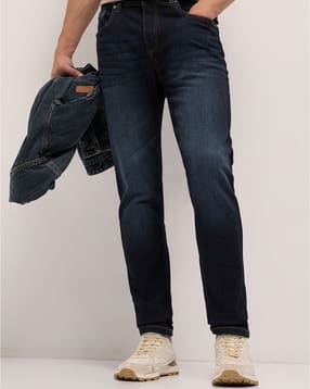 Men Washed Slim Jeans