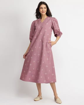 Women Cotton Printed Dress -image-37