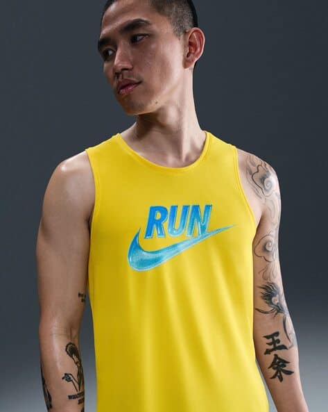 Price Nike Miler Tank Top Men Miler Dri-Fit Singlet T-Shirt