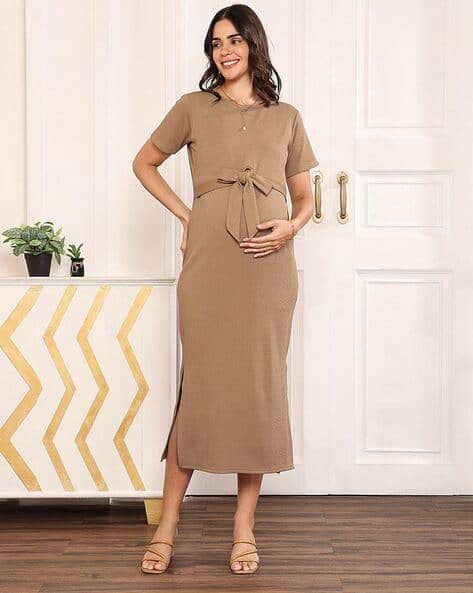 Buy MOMTOBE Women Maternity Bodycon Dress Online | Ajio.com Buy MOMTOBE Women Maternity Bodycon Dress Online | Ajio.com