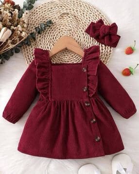 styleconnect Girls Ribbed A-Line Dress-picture-13