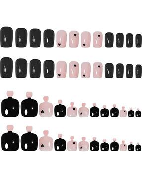 pink truck Set Of 48 Artificial Reusable Hand & Toe Nail-picture-29