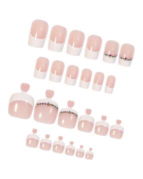 pink truck Set of 48 Artificial Reusable Hand & Toe Nail-picture-30