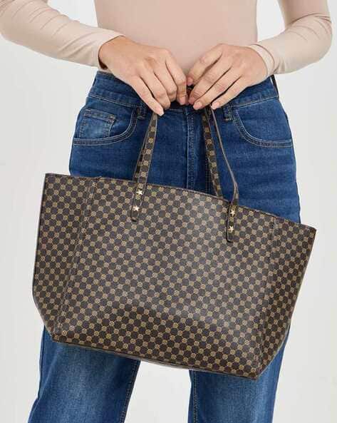 Styli Women Monogram Print Tote Bag