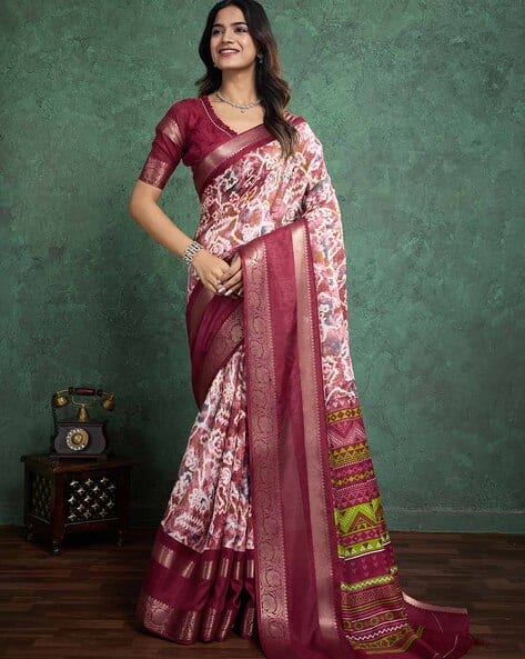 Saree mall Abstract Design Jacquard Soft Silk Saree