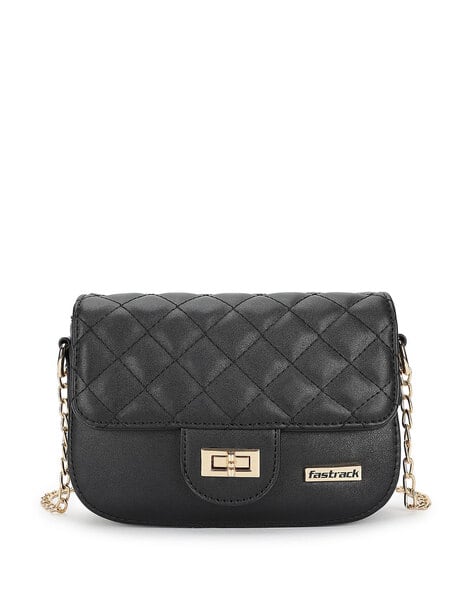 FASTRACK Women Sling Bag with Chain Strap & Metal Accent