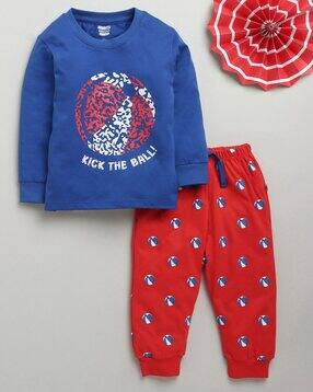 bumzee Boys Graphic Lounge Pants & T-shirt Set-picture-44