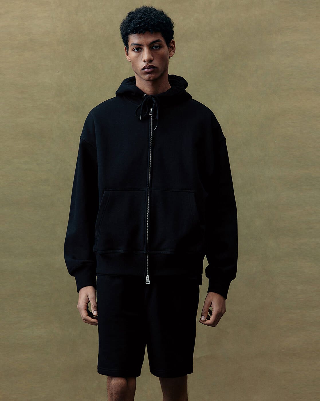 theredthread S w zip hoodie long black トップス S w zip hoodie