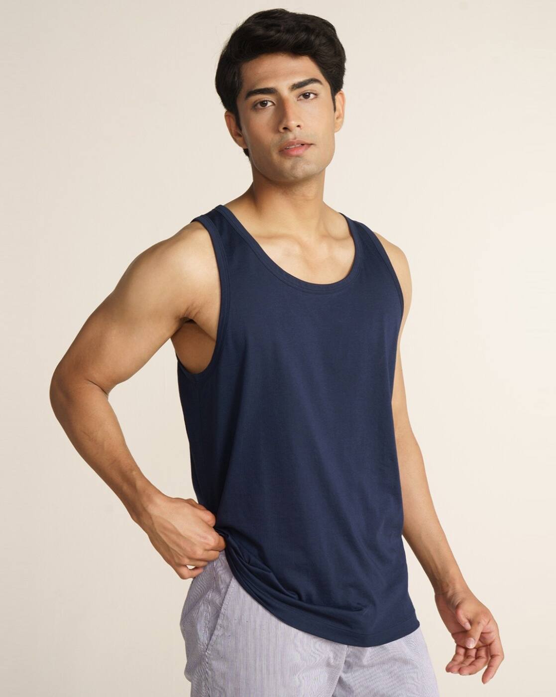 overneath sleeve tanktop set OVERNEATH ×6ROKUカットソー&タンク