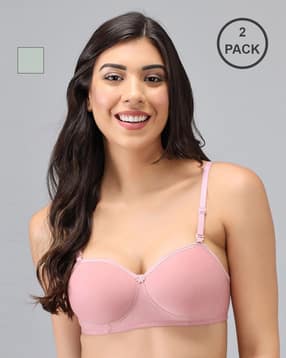 cumsin Women Pack of 2 Non-Wired Lightly-Padded Bra-picture-22