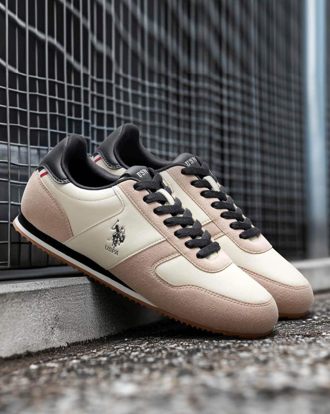 Men Panelled Lace-Up Sneakers