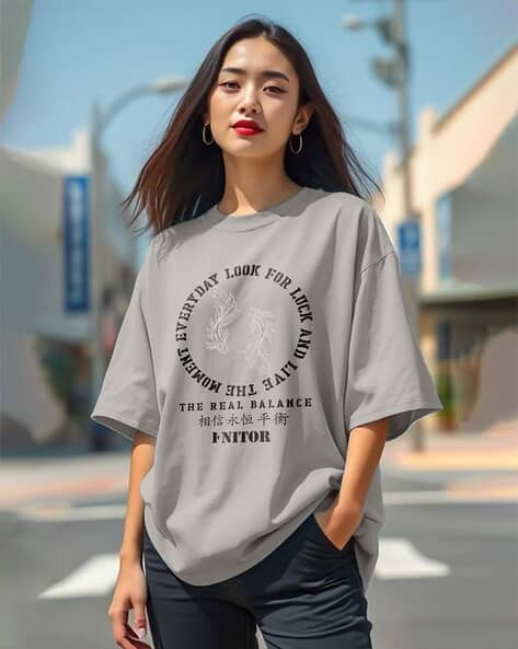 Buy Grey Tshirts for Women by AUSK Online