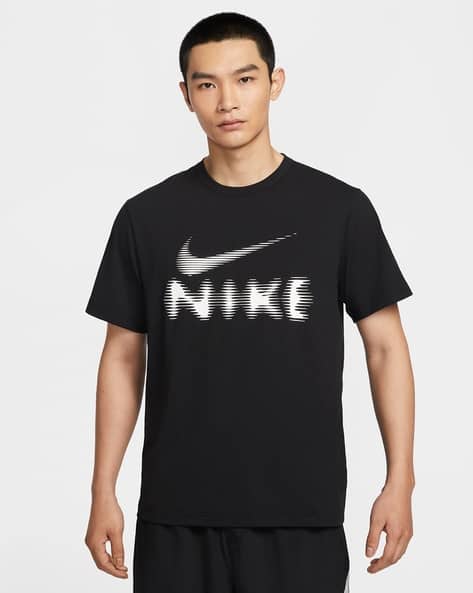 Crew Neck Nike Dri Fit Shirts Black Nike Men's Dri-Fit Cotton Crew