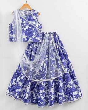 tior Girls Floral Lehenga Choli with Dupatta-picture-12