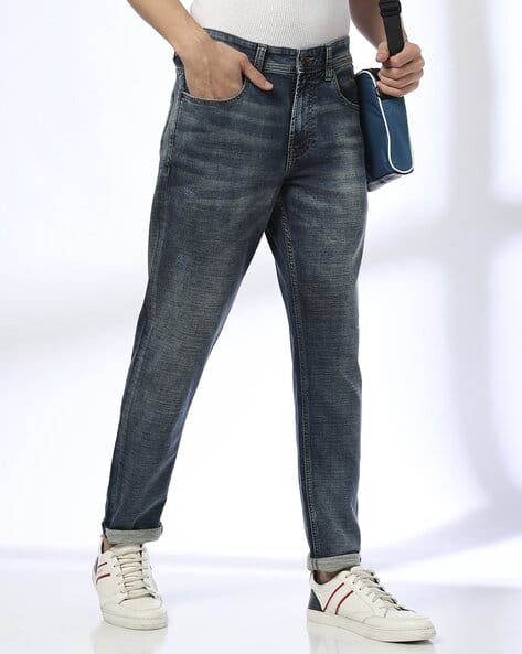 Yazzle Men Mid-Wash Slim Tapered Fit Jeans
