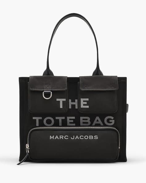 Buy MARC JACOBS The Cargo Canvas Large Tote Bag | Black Color