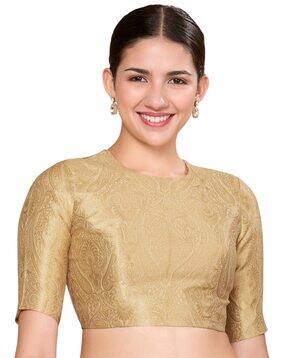 studio shringaar Women Paisley Woven Back-Open Blouse -picture-47