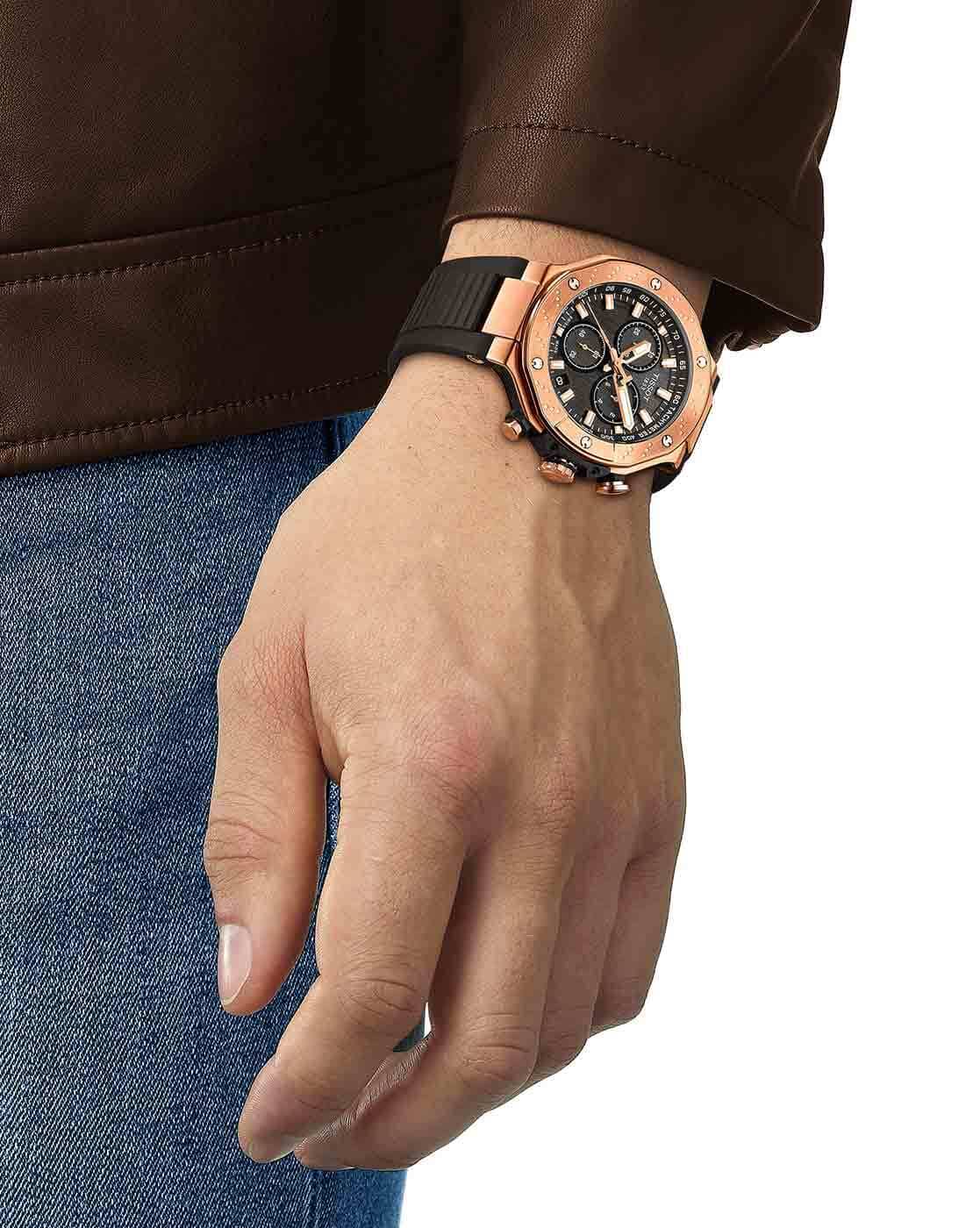 Chronograph Tissot Bikers Watch T-Race Men Quartz White Dial Chronograph Silicone Watch T1414171701100