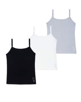 Girls Pack of 3 Padded Camisoles -image-1