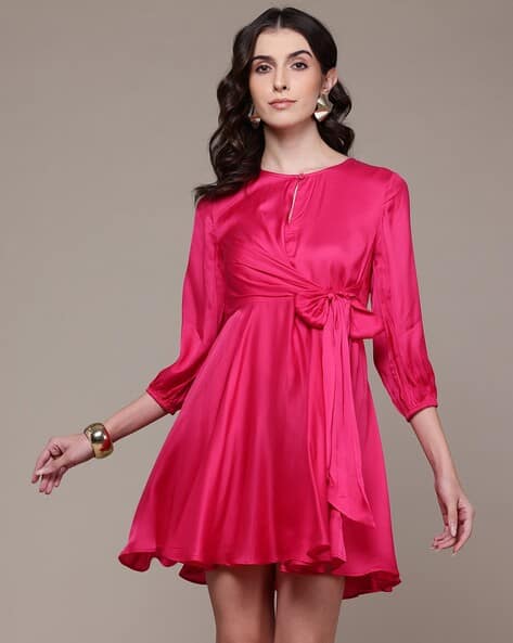 Buy Fuchsia Pink Dresses for Women by LABEL RITU KUMAR Online