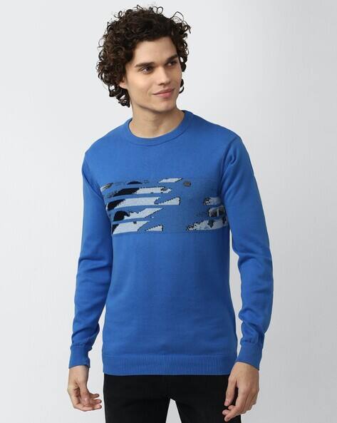 PETER ENGLAND   Men Regular Fit Round Neck Graphic Sweatshirt