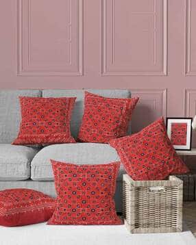 aazeem Pack of 5 Printed Square Shape Cushion Covers-picture-0