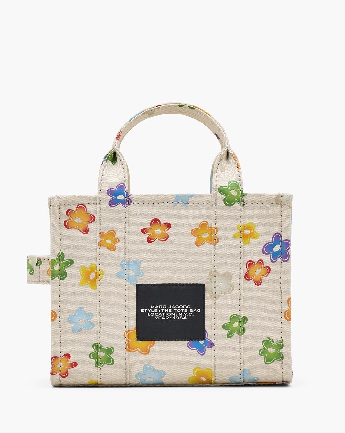 Buy MARC JACOBS The Wild Daisy Canvas Small Tote Bag | White Color