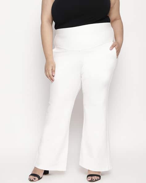 Buy White Trousers Pants for Women by Amydus Online