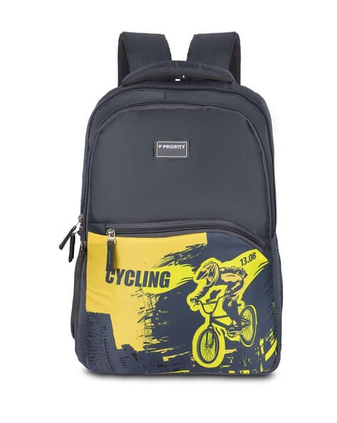 Priority Men Cycling Printed College Backpack -   31L