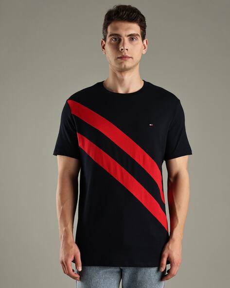 TOMMY HILFIGER Stripes Regular Fit Crew Neck T-shirt