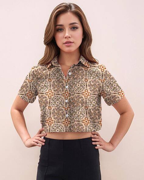 Zink London Women Floral Print Regular Fit Shirt