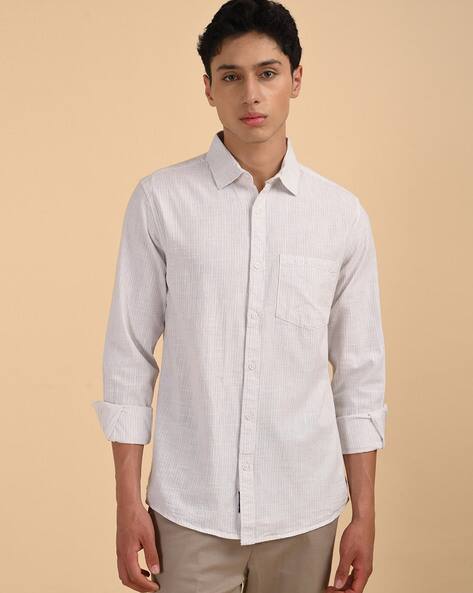 Guns & Sons Men Slim Fit Striped Shirt