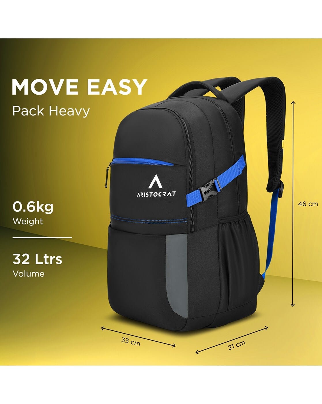 Buy Black Backpacks for Men by ARISTOCRAT Online