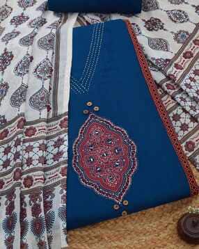 Women Embroidered 3-Piece Unstitched Dress Material