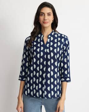pink fort Women Geometric Relaxed Fit Top-picture-27
