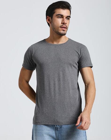 theallchemy Men Round-Neck Slim Fit T-shirt