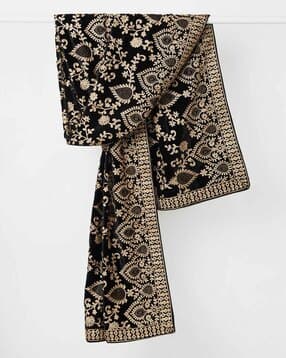 Men Embroidered Velvet Stole